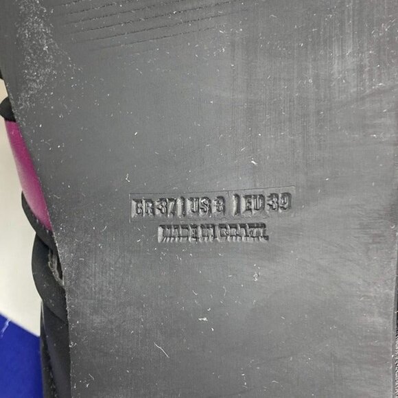 NWOB FARM Rio Sz 8 Rainbow Beaded Mule Vegan Tropical Vacation Boho - Picture 10 of 12